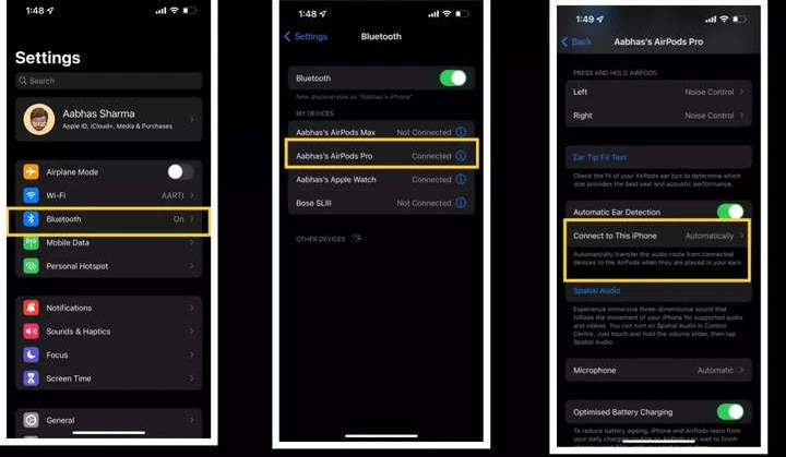 AirPods iPhone ve Mac arasında otomatik geçiş yapmasını sağlama