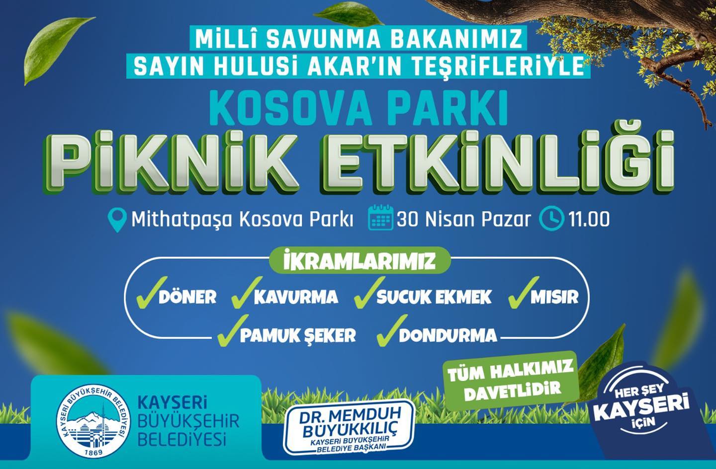 Büyükşehir, Vatandaşla Piknik Etkinliğinde Buluşuyor Büyükşehir, Vatandaşla Piknik Etkinliğinde Buluşuyor