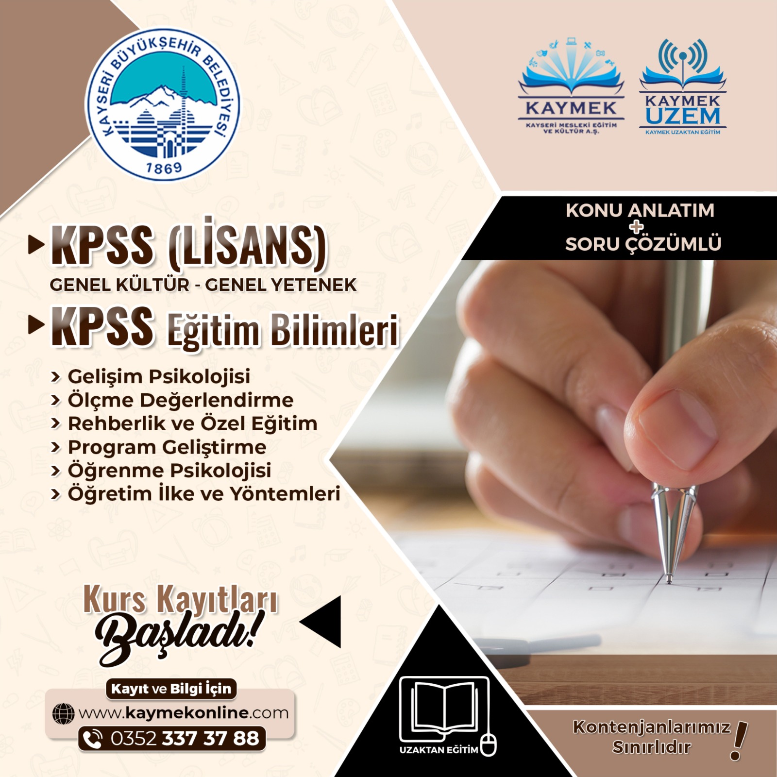 Büyükşehir KAYMEK, KPSS Yolunda Binlerce Hayalin En Güçlü Destekçisi Büyükşehir KAYMEK, KPSS Yolunda Binlerce Hayalin En Güçlü Destekçisi