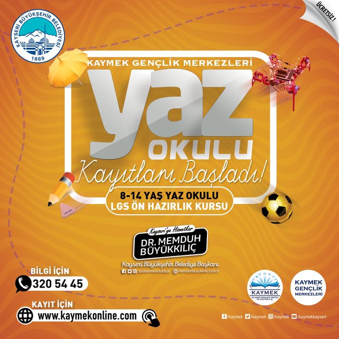 Büyükşehir KAYMEK Yaz Okulu ve LGS Ön Hazırlık Kurs Kayıtları Sürüyor Büyükşehir KAYMEK Yaz Okulu ve LGS Ön Hazırlık Kurs Kayıtları Sürüyor