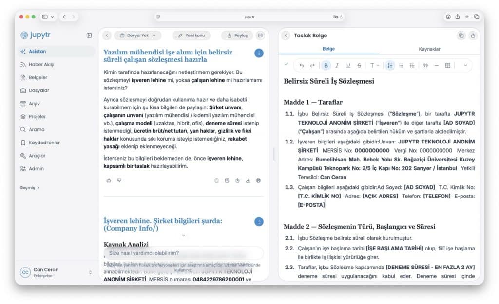 Türkiye'den Bir Hukuk Yapay Zekâsı: Jupytr, Global Devlerle Boy Ölçüşüyor